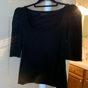 Banana republic three quarter top w/ puffy sleeve